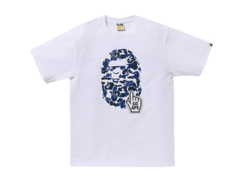 BAPE Camo Go Ape Pointer Big Ape Head Tee White