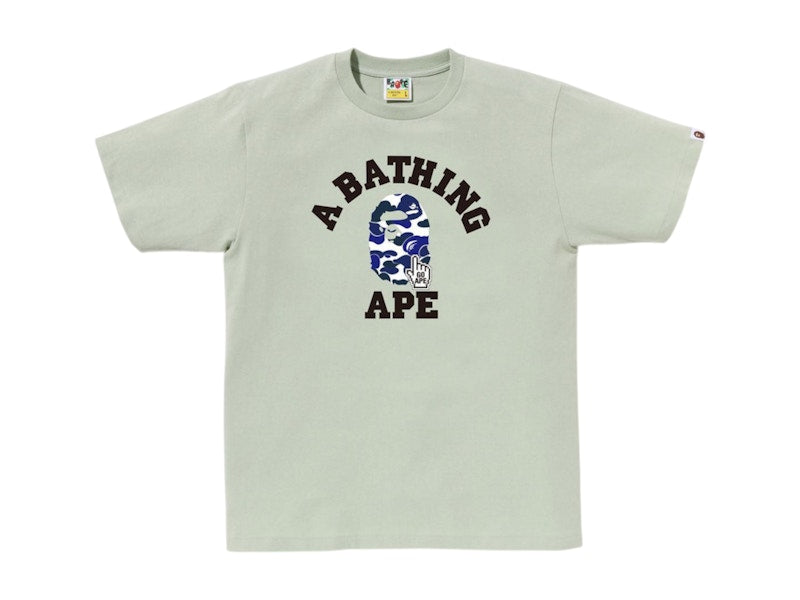 BAPE Camo Go Ape Pointer College Tee Green