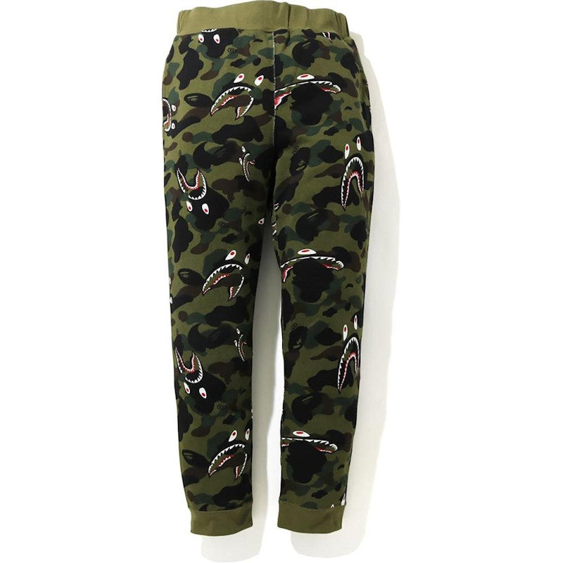 BAPE Shark 1st Camo Sweat Pants FW20 Green