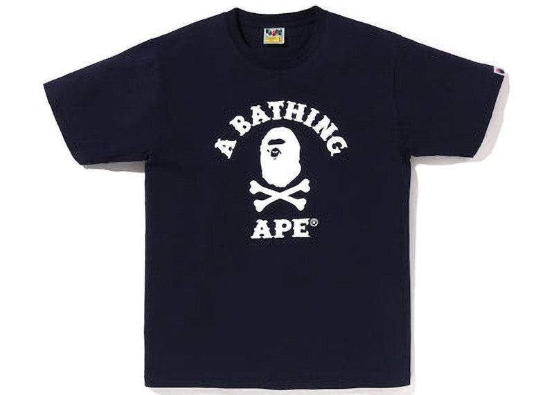BAPE Captain Ape Crossbone Tee Navy