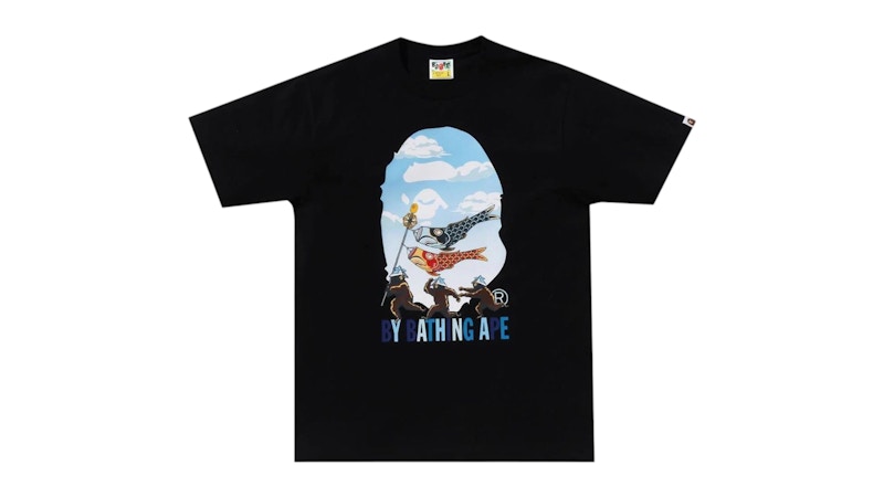 BAPE Carp Streamer By Bathing Ape Tee Black