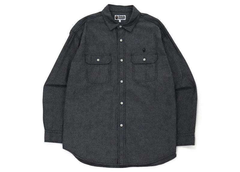 BAPE Chambray Loose Fit Shirt Black