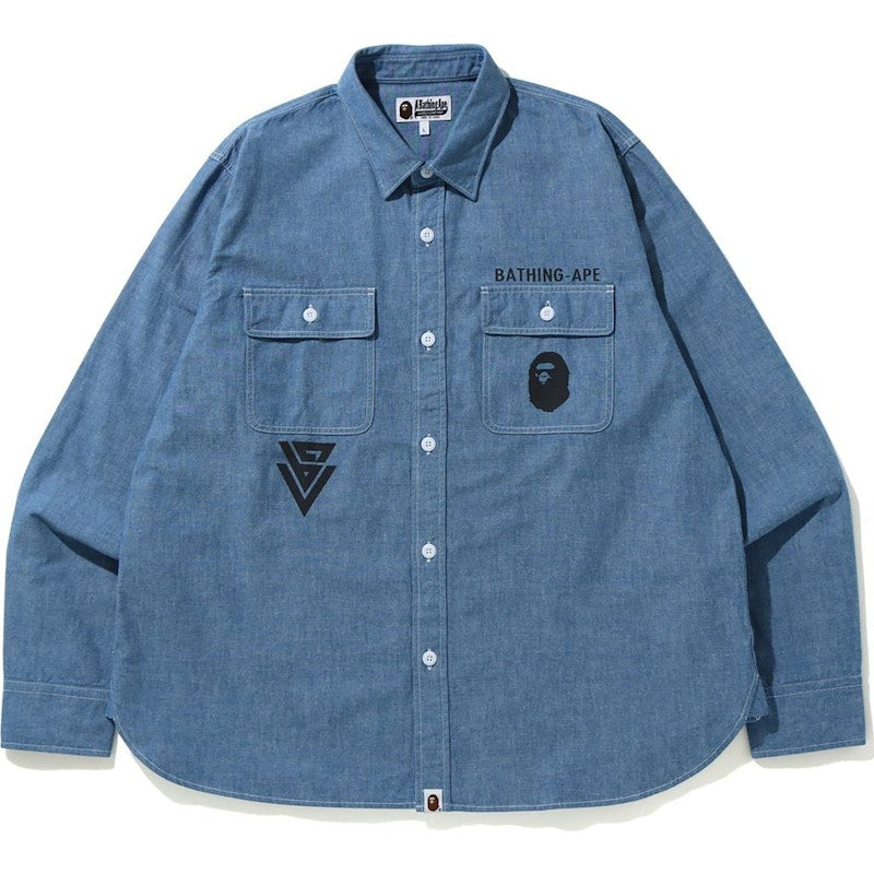 BAPE Chambray Relaxed Shirt Indigo