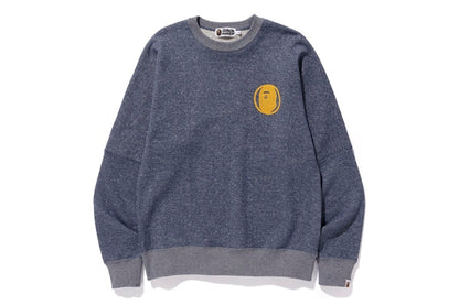 BAPE Champion Big Logo Wide Crewneck Navy