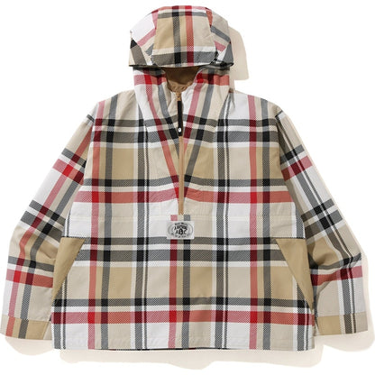 BAPE Check Anorak Jacket Beige
