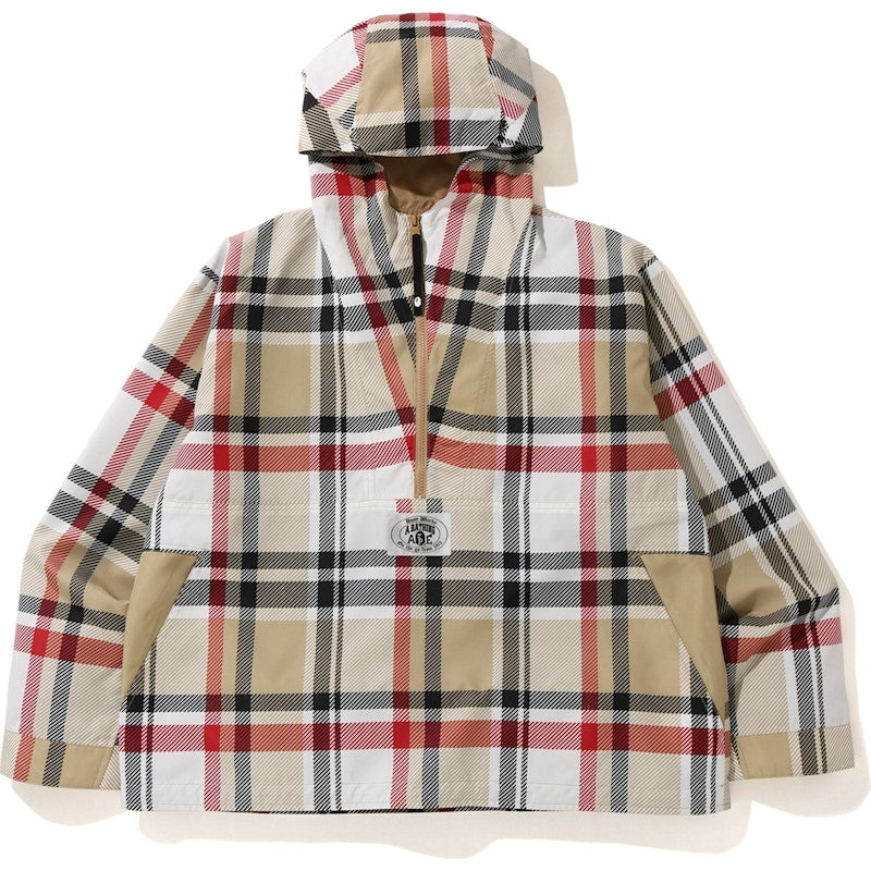 BAPE Check Anorak Jacket Beige