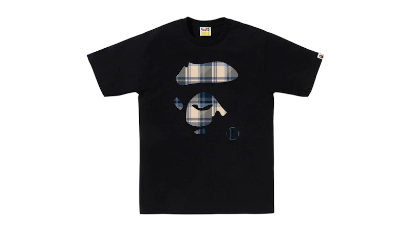BAPE Check Ape Face Tee Black/Blue