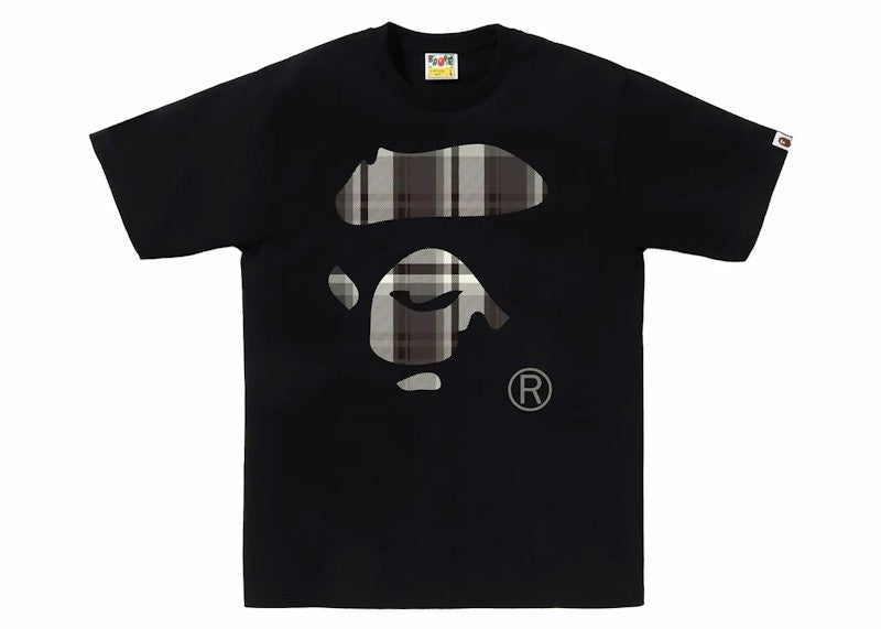 BAPE Check Ape Face Tee Black