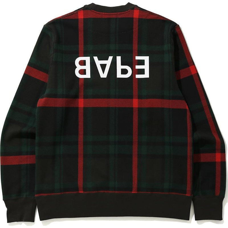 BAPE Check BAPE Crewneck Green