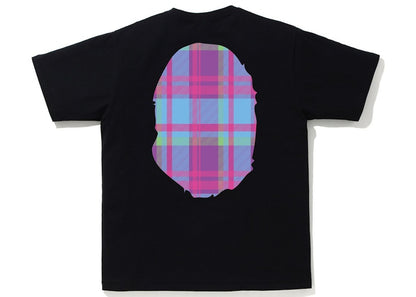 BAPE Check Big Ape Head Tee Black/Purple