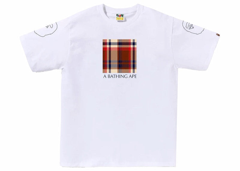 BAPE Check Box Tee White