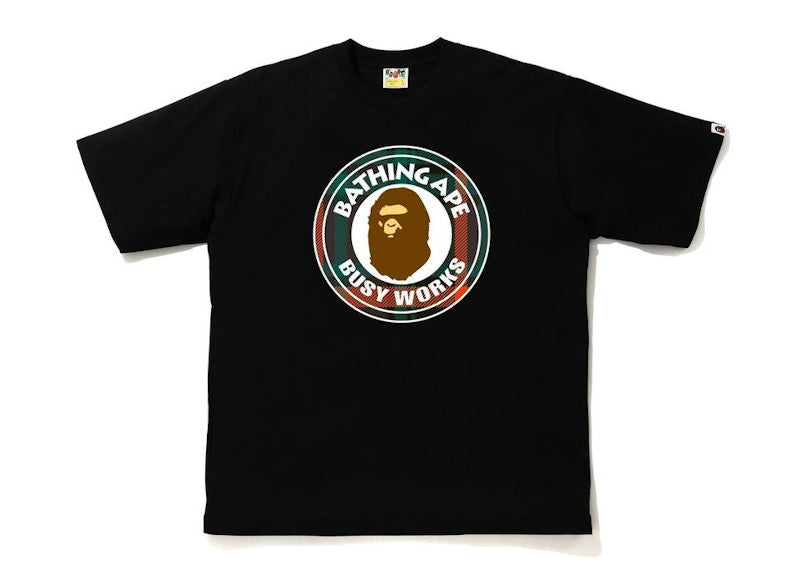BAPE Check Busy Works Relaxed Tee Black/Green