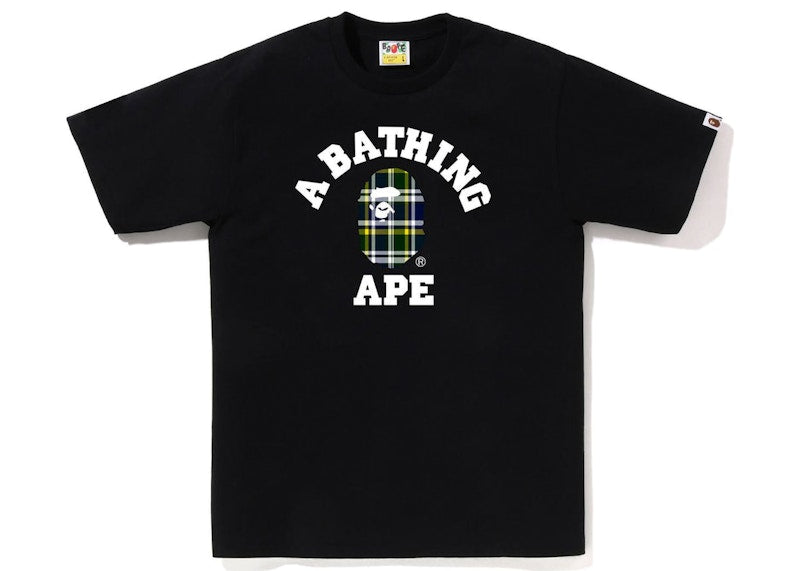 BAPE Check College Tee (SS23) Black Green