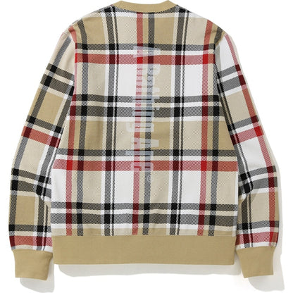 BAPE Check Crewneck Beige