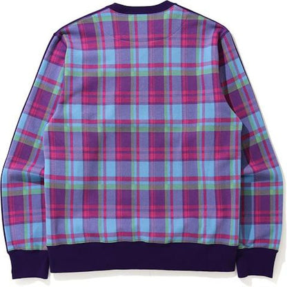 BAPE Check Crewneck Purple