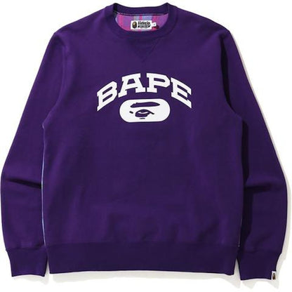 BAPE Check Crewneck Purple