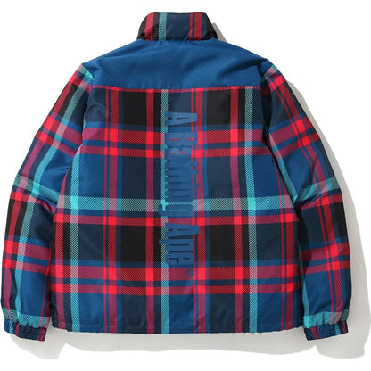 BAPE Check Down Jacket Navy
