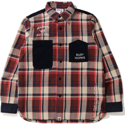 BAPE Check Flannel Shirt (FW20) Red