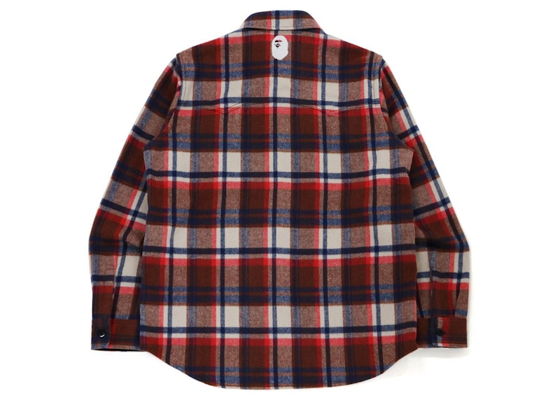 BAPE Check Flannel Shirt (FW21) Red