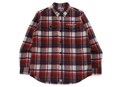 BAPE Check Flannel Shirt (FW21) Red