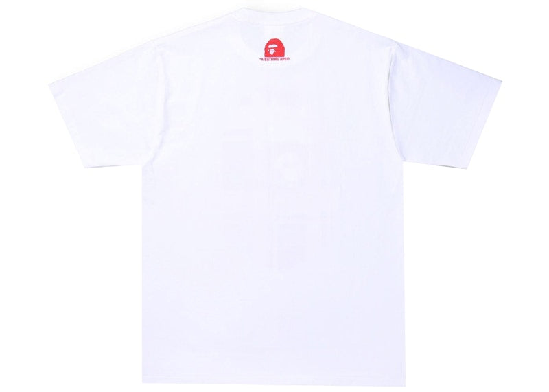 BAPE Check Gift Ape Head Tee White