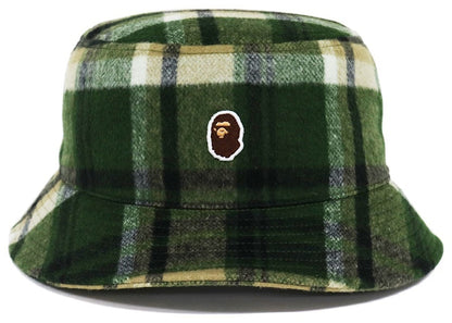 BAPE Check Hat Olivedrab