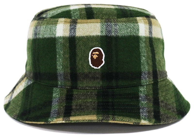BAPE Check Hat Olivedrab