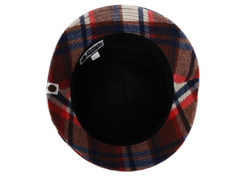 BAPE Check Hat Red