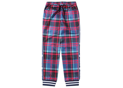 BAPE Check Jersey Pants Navy