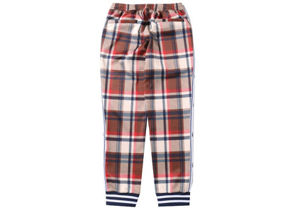 BAPE Check Jersey Pants Red