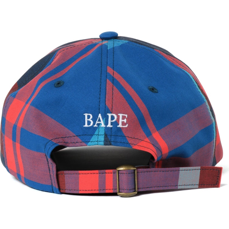BAPE Check Panel Cap Navy