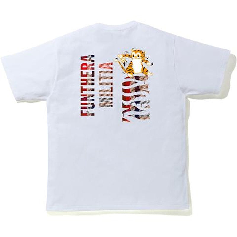 BAPE Check Tiger Tee White/Red