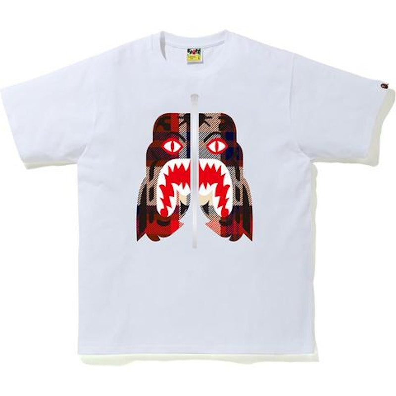 BAPE Check Tiger Tee White/Red