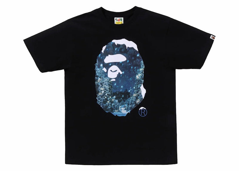 BAPE Christmas Photo Ape Head Tee Black