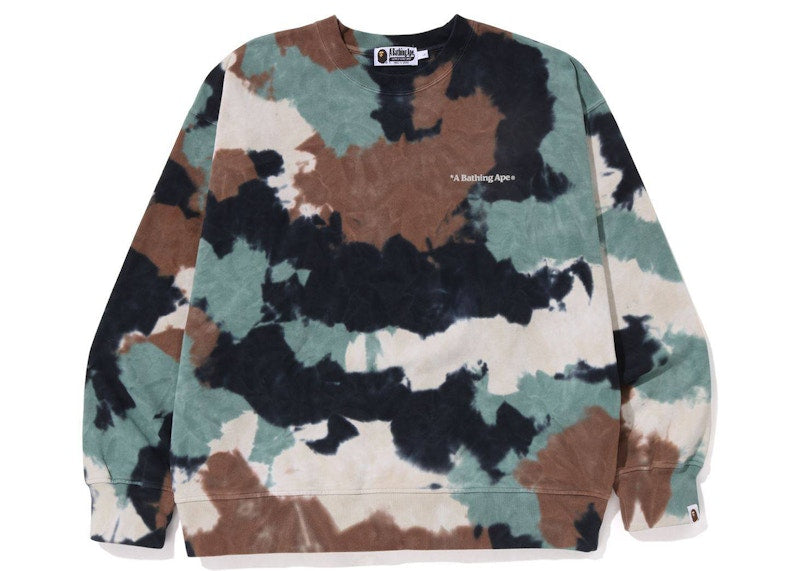BAPE Chusen Dye Loose Fit Crewneck Brown