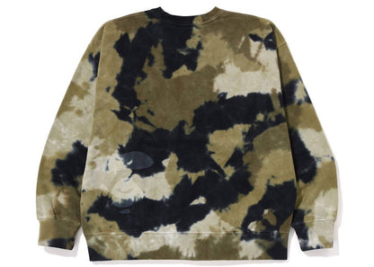 BAPE Chusen Dye Loose Fit Crewneck Olive Drab