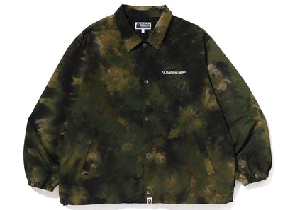 BAPE Chusen Dye Relaxed Fit Coach Jacket Olive Drab