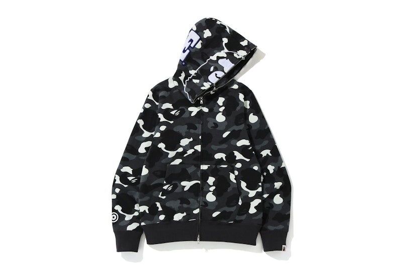 BAPE City Camo 2nd Ape Full Zip Hoodie Black