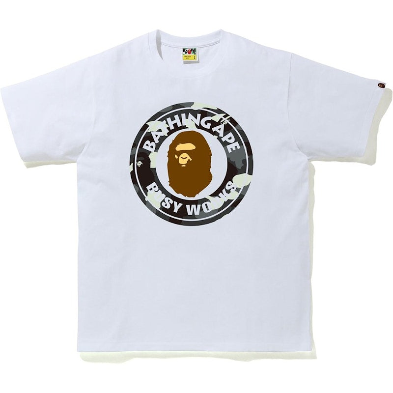 BAPE City Camo Busy Works Tee White