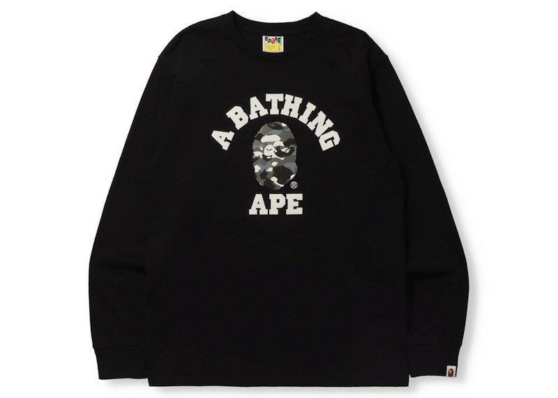 BAPE City Camo College Online Exclusive L/S Tee (FW21) Black