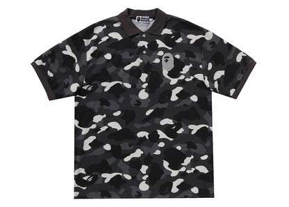 BAPE City Camo Large Ape Head Relaxed Fit Polo Black