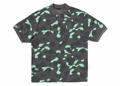 BAPE City Camo Large Ape Head Relaxed Fit Polo Grey