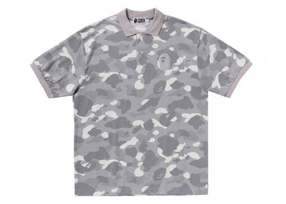 BAPE City Camo Large Ape Head Relaxed Fit Polo Grey