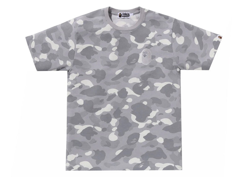 BAPE City Camo Large Ape Head Tee Gray