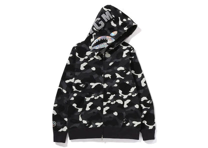 BAPE City Camo Shark Full Zip Hoodie (SS24) Black