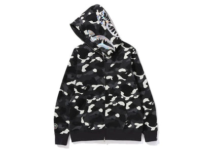 BAPE City Camo Shark Full Zip Hoodie (SS24) Black