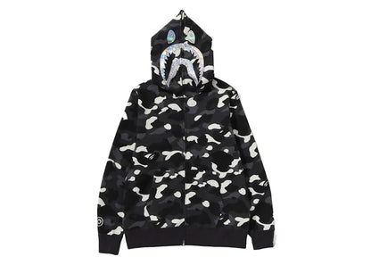 BAPE City Camo Shark Full Zip Hoodie (SS24) Black