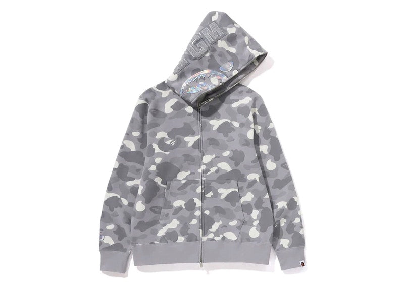 BAPE City Camo Shark Full Zip Hoodie (SS24) Gray