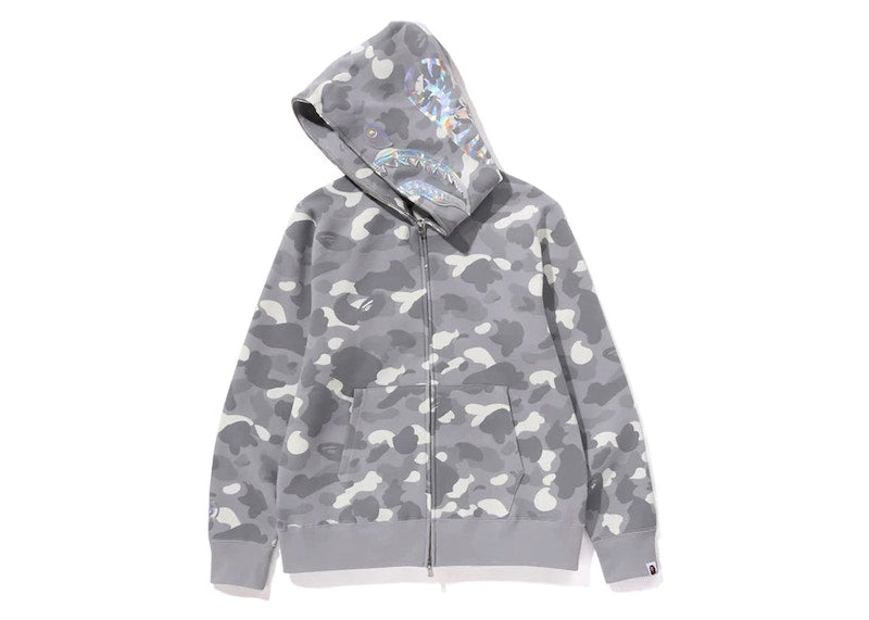 BAPE City Camo Shark Full Zip Hoodie (SS24) Gray