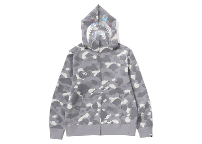 BAPE City Camo Shark Full Zip Hoodie (SS24) Gray